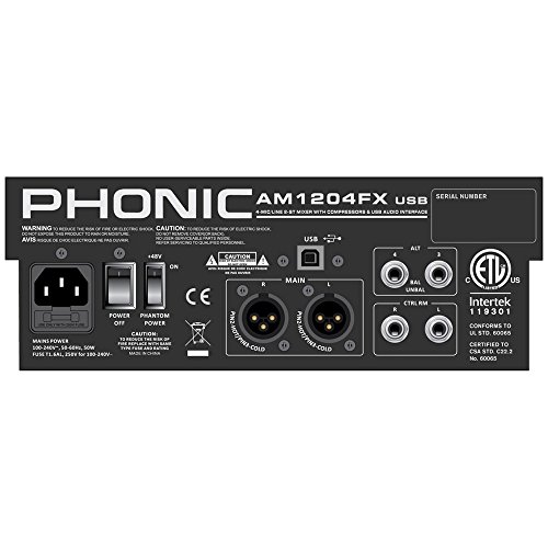 PHONIC AM 125 FX Audio Mixer mit Effekten USB - 2