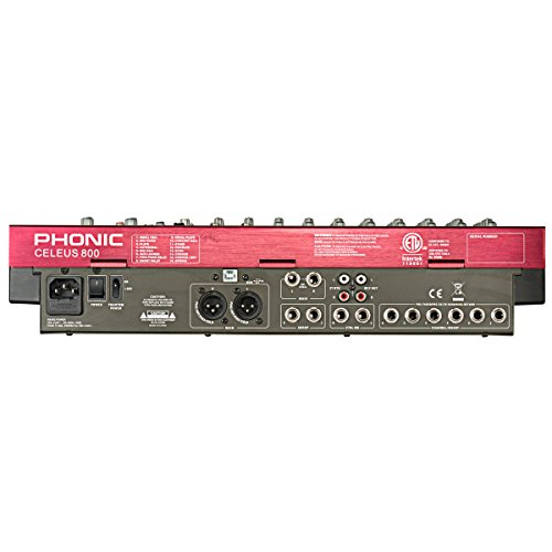 Phonic Celeus 800 Analog-Mixer mit USB-Rekorder und Bluetooth -