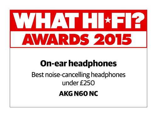 AKG N60NC 3D Faltbarer On Ear Kopfhörer mit Aktiver Geräuschunterdrückung, Flugadapter und Reiseetui  – Schwarz - 17