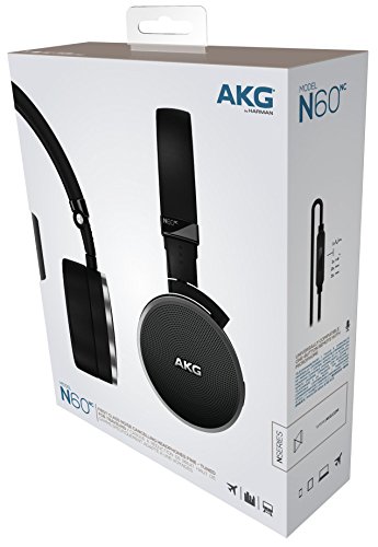 AKG N60NC 3D Faltbarer On Ear Kopfhörer mit Aktiver Geräuschunterdrückung, Flugadapter und Reiseetui  – Schwarz - 10