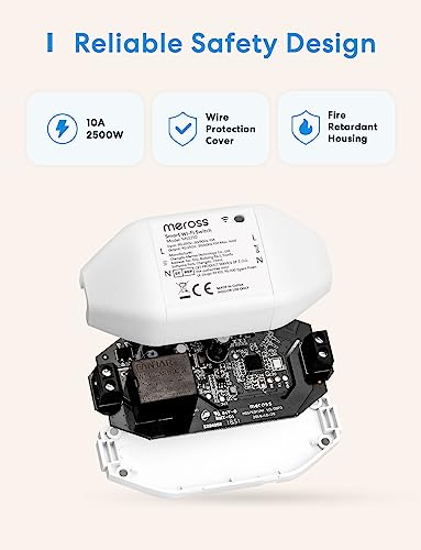 Meross Intelligente WLAN Schalter Universal Smart Switch Fernbedienung mit Sprachsteuerung mit Alexa, Google Assistant und IFTTT, DIY Smart Home für elektrische Haushaltsgeräte, MSS710QUA, 4 Stücke - 6