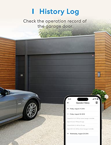 Meross Smart WLAN Garagentoröffner funktioniert mit Apple HomeKit, APP-Steuerung, Kompatibel mit Alexa, Google Assistant und SmartThings, kein Hub erforderlich - 5