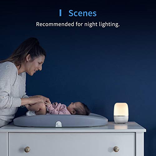 Smarte LED Nachttischlampe funktioniert mit Apple HomeKit, Meross Dimmbar Atmosphäre WLAN Nachtlampe für Schlafzimmer Wohnzimmer, kompatibel mit Siri, Alexa, Google und SmartThings, mit USB-Kabel - 6