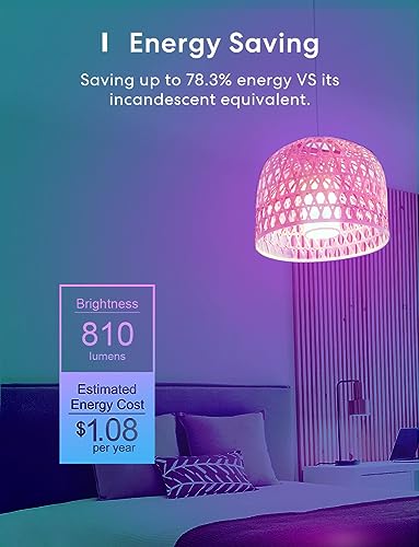Smart WLAN Glühbirne, Meross intelligente Lampe Dimmbare Mehrfarbige LED Birne Fernbedienung E27 2700K-6500K kompatibel mit Alexa, Google Home und SmartThings, Warmweiß, 2 Stücke - 5