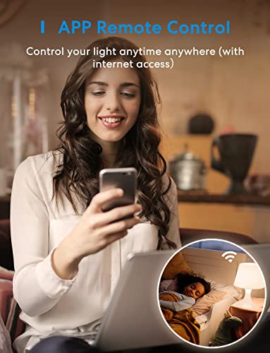 meross Smart Vintage Glühbirne WLAN Glühbirne Dimmbare LED Lampe, Smart Edison Retro Lampe Warmweiß, kompatibel mit Alexa, Google Assistant und SmartThings, E27 A19, 60W Äquivalent - 3