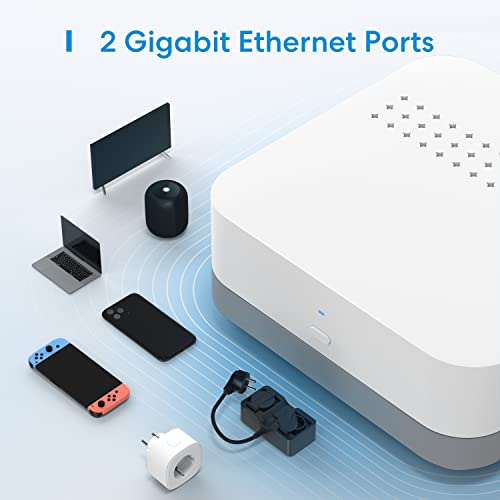 meross WLAN 5 Dualband mesh Router Set, WiFi 5 Router, 4X Gigabit Ports, 867Mbit/s 5GHz + 300Mbit/s 2,4GHz, Mu-MIMO, Automatisch koppeln - 5