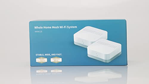 meross WLAN 5 Dualband mesh Router Set, WiFi 5 Router, 4X Gigabit Ports, 867Mbit/s 5GHz + 300Mbit/s 2,4GHz, Mu-MIMO, Automatisch koppeln - 10