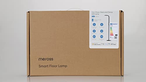 Meross Smarte Dimmbare LED Stehlampe mit Sprachsteuerung, App Steuerung, Fernbedienung, 3-in-1 Stehleuchte für Wohnzimmer, Schlafzimmer, kompatibel mit HomeKit, Alexa, Google und SmartThings, Schwarz - 12
