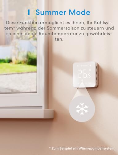 Meross Smart Thermostat Boiler WLAN Heizungsthermostat Raumthermostat WiFi Thermostat Heizen & Kühlen Intelligente Wandthermostat für Siri & Google Sprachfehl, Fernsteuerung - 7