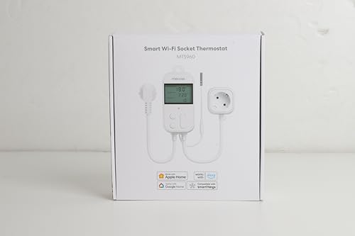 Meross Smart Thermostat Steckdose für HomeKit Digital WLAN Temperaturregler WiFi Heizungsthermostat Steckdose mit Fühler für Heizung und Kühlung 16 A, 2,4GHz - 10