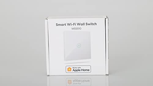 Meross smart Lichtschalter kompatibel mit HomeKit, WLAN Wandschalter, 1 Way 1 Gang benötigt Nullleiter, kompatibel mit Siri, Alexa, Google Home und SmartThings, 2,4 GHz - 10